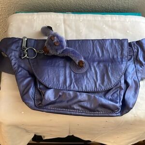 Kipling metallic purple fanny pack